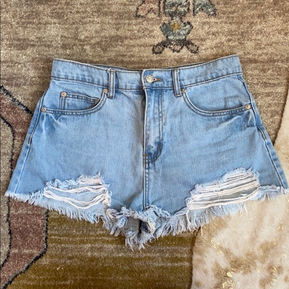 Ripped Jean Shorts